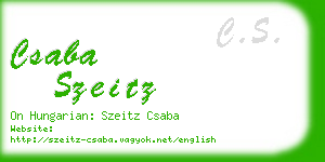 csaba szeitz business card